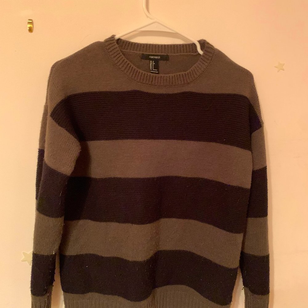 Striped Long-Sleeved Sweater